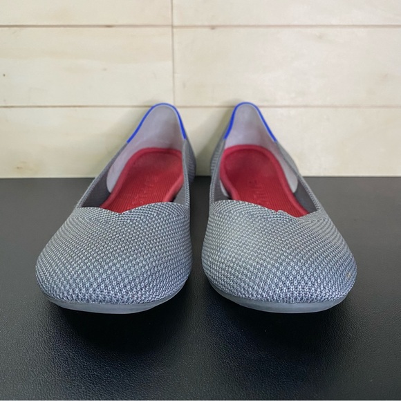 Rothys The Flat Pebble Grey Women's Size 8 Shoes Knit Ballet Flats Slip-Ons - Picture 5 of 11